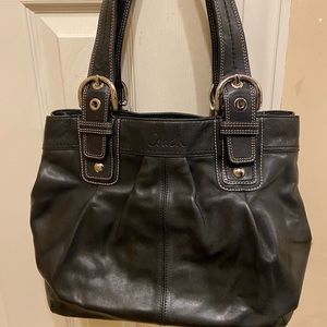 Black Leather Coach Bag